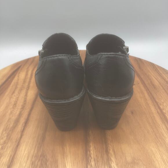 Born Booties Womens Size 7 M Ankle Black Leather Side Zip Shootie Boots Casual - Picture 4 of 9